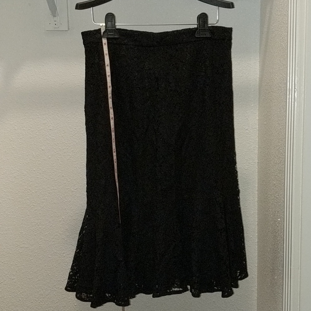 J. Crew midi pencil flare lace trumpet skirt